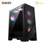MSI MAG Forge 120A Airflow ATX Mid Tower Computer Case Black | 6x Pre-Installed Case Fans, Up to 240mm Radiator Support