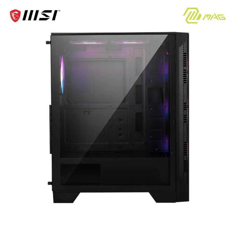 MSI MAG Forge 120A Airflow ATX Mid Tower Computer Case Black | 6x Pre-Installed Case Fans, Up to 240mm Radiator Support - Image 4