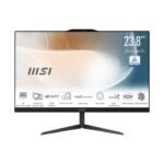 MSI Modern AM242M 12M All-In-One Desktop PC, 23.8 Inch FHD IPS Screen, i7-1255U, 8GB DDR5 RAM, 512GB PCIe NVMe SSD, WiFi 6E, Webcam - Keyboard, Mouse, DOS (Without Windows) - Black - AM242P 12M - 2248XAE
