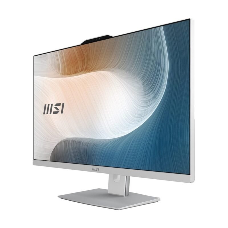 MSI Modern AM272P 12M All-In-One Desktop PC, 27 Inch FHD IPS Screen, i7-14700, 8GB DDR5 RAM, 512GB PCIe NVMe SSD, WiFi 6E, Webcam - Keyboard, Mouse, DOS (Without Windows) - White - AM272P 12M - 1421XAE - Image 2