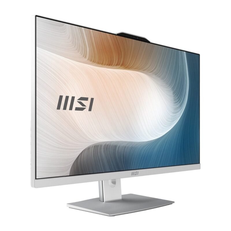 MSI Modern AM272P 12M All-In-One Desktop PC, 27 Inch FHD IPS Screen, i7-14700, 8GB DDR5 RAM, 512GB PCIe NVMe SSD, WiFi 6E, Webcam - Keyboard, Mouse, DOS (Without Windows) - White - AM272P 12M - 1421XAE - Image 3