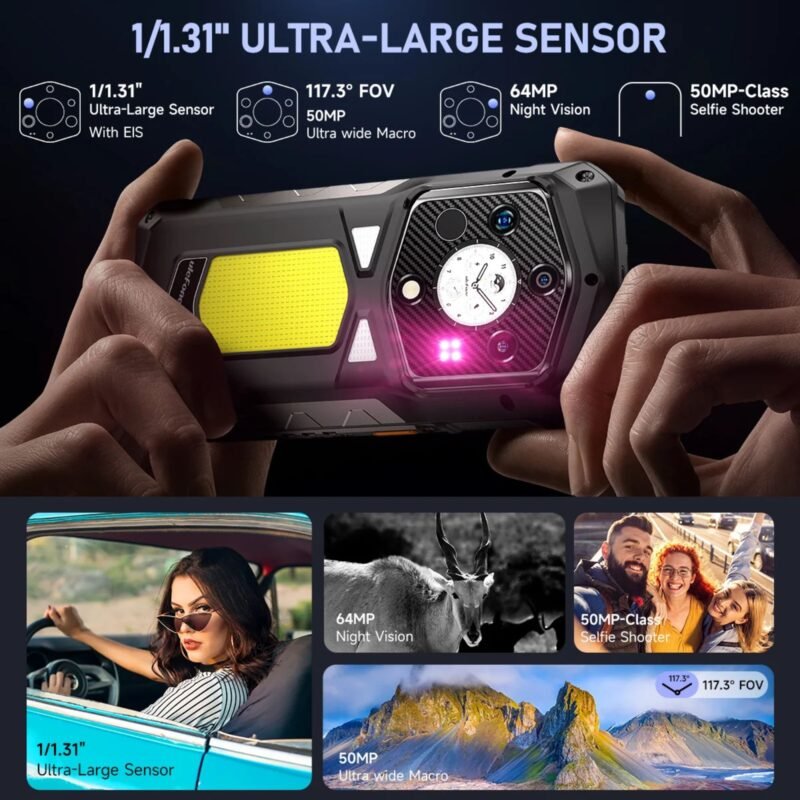 Ulefone Armor 29 Pro Thermal Version 5G Rugged Smartphone, 16GB RAM + 512GB Storage, 21200mAh Battery, Thermal Camera 640×512, 6.67" FHD+ AMOLED 120Hz Display, 50MP Triple Camera, Android 15, IP68/IP69K, NFC - Image 3