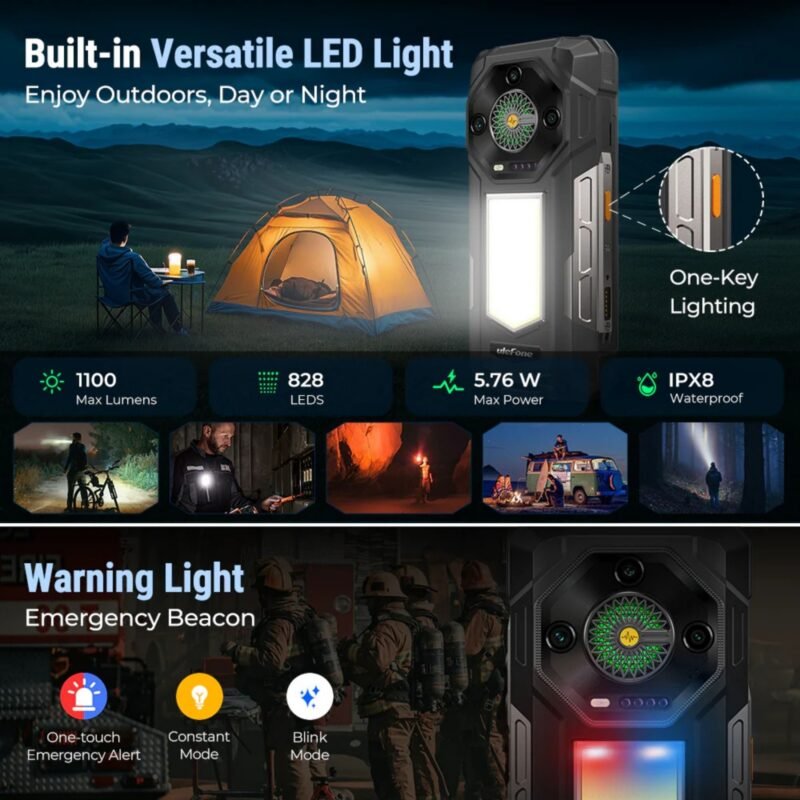 Ulefone Armor 33 Rugged Smartphone | 25500mAh Mega Battery | 12GB RAM + 512GB Storage | 6.95" FHD+ 120Hz Display | 50MP Triple Camera | 64MP Night Vision | Helio G100 Processor | IP68/IP69K Waterproof | Android Rugged Phone - Image 2