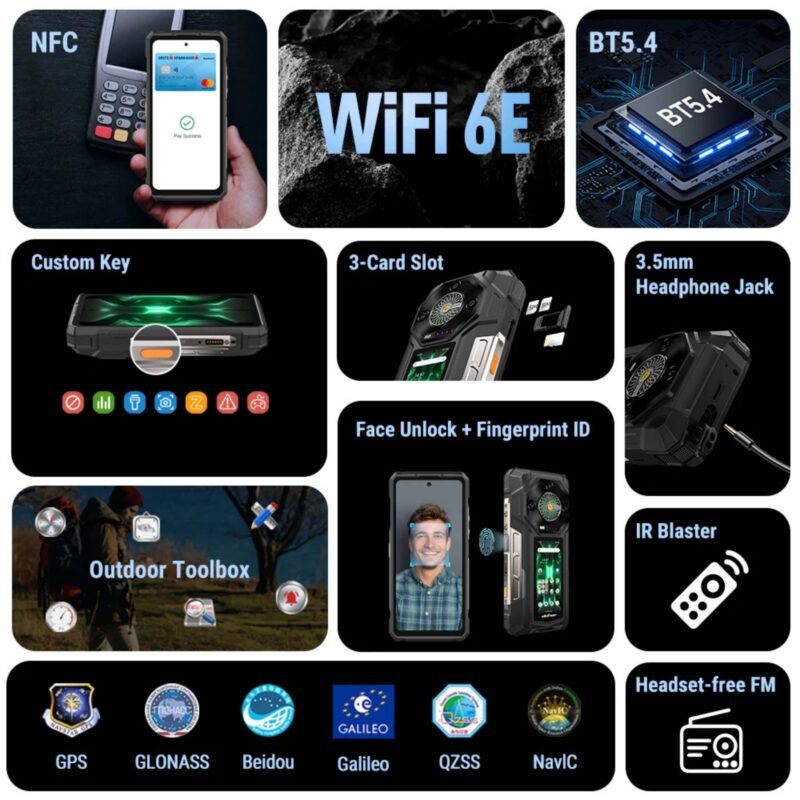 Ulefone Armor 33 Rugged Smartphone | 25500mAh Mega Battery | 12GB RAM + 512GB Storage | 6.95" FHD+ 120Hz Display | 50MP Triple Camera | 64MP Night Vision | Helio G100 Processor | IP68/IP69K Waterproof | Android Rugged Phone - Image 6