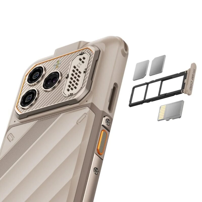 RugOne Xever 8 Sand Dune Rugged Smartphone, 8GB RAM, 256GB Storage, 6.5" FHD+ 120Hz Display, 64MP Camera, 20MP Night Vision, 4800mAh Swappable Battery, IP68/IP69K Waterproof, NFC, Android 16, Dual SIM - Image 3