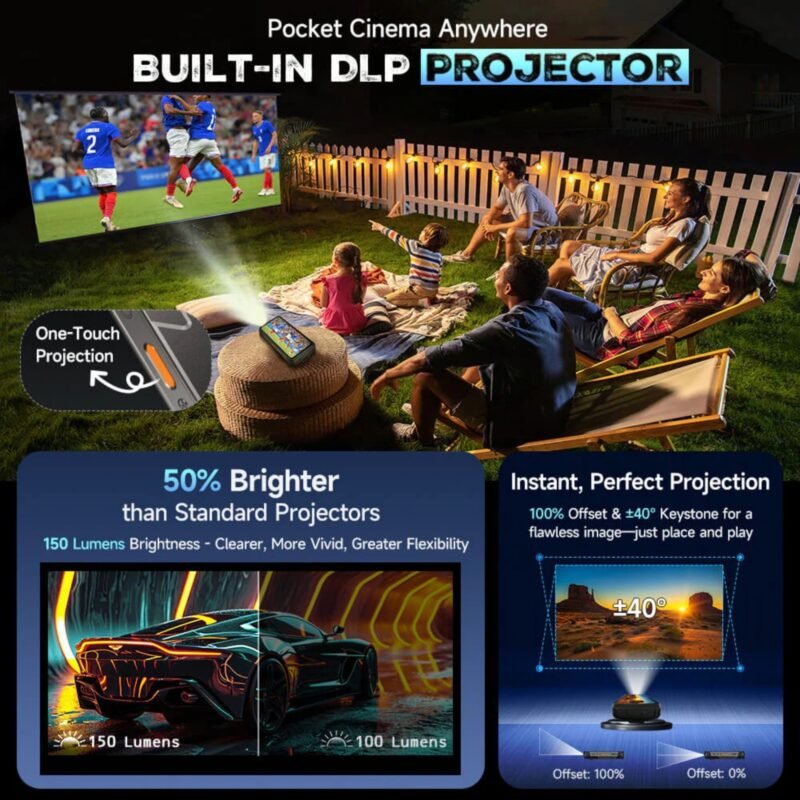 Ulefone Armor 34 Pro+ Rugged 5G Smartphone | 16GB RAM + 512GB ROM | 25500mAh Battery | Built-in 150-Lumen DLP Projector | 6.95" FHD+ 120Hz Display | 50MP Triple Camera | IP68/IP69K | Android 15 - Image 7